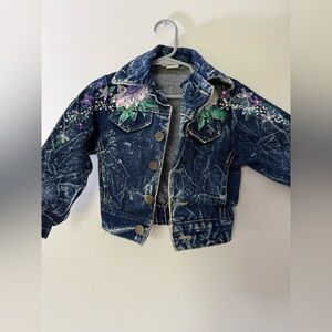 Vintage denim jacket hand painted